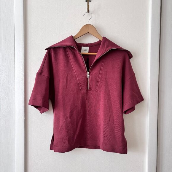 Varley Willow Short Sleeve Half-Zip Sweatshirt - Picture 3 of 7